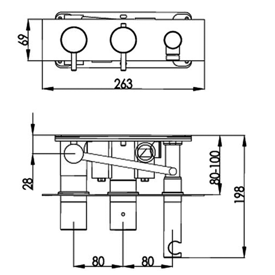 JTP Solex Thermostatic Concealed 2 Outlets Shower Valve with Attached Handset - Chrome - Envy Bathrooms Ltd