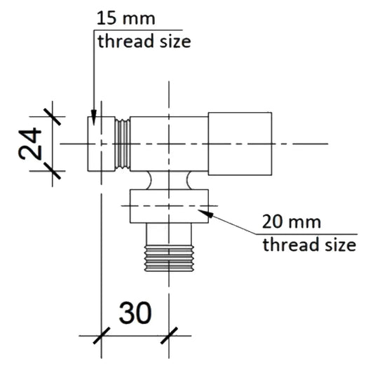 JTP Square Manual Straight Radiator Valve - Chrome - Envy Bathrooms Ltd