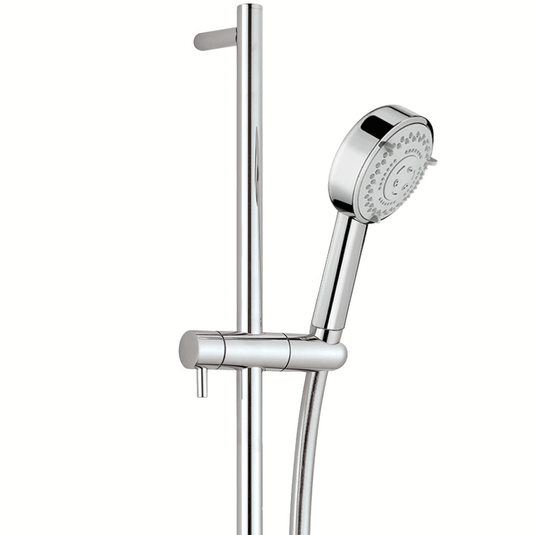 JTP Techno Multi Function Slide Rail Kit with Round Shower Handset - Chrome - Envy Bathrooms Ltd