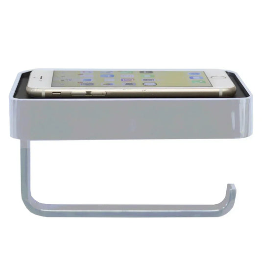 JTP Toilet Roll Holder with Mobile Phone Shelf - Chrome - Envy Bathrooms Ltd