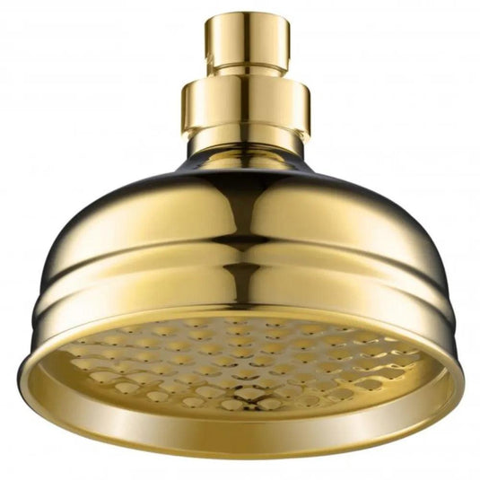 JTP Victorian Fixed Shower Head 125mm Diameter - Antique Brass - Envy Bathrooms Ltd