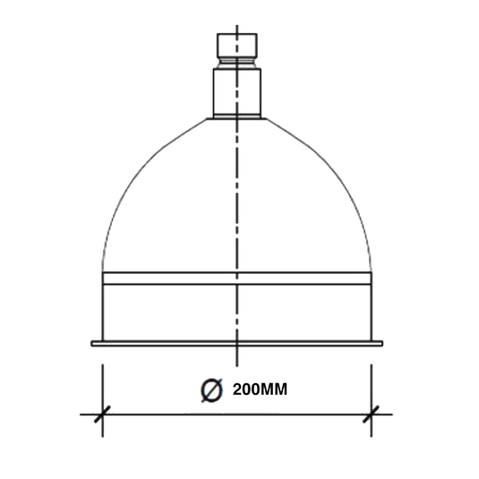 JTP Victorian Fixed Shower Head 200mm Diameter - Chrome - Envy Bathrooms Ltd