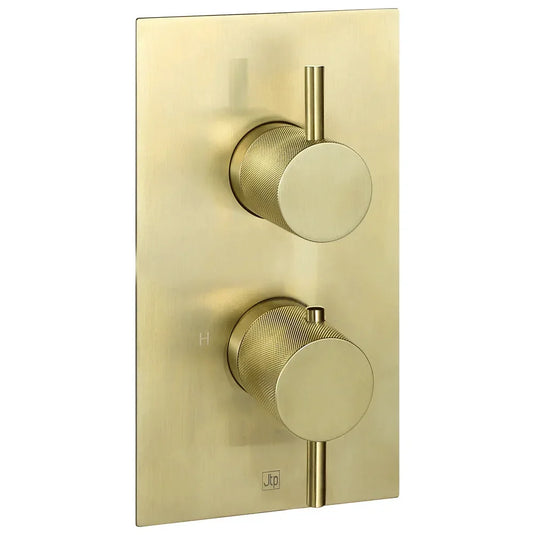 JTP Vos 1-Outlet Thermostatic Concealed Shower Valve - Brushed Brass - Envy Bathrooms Ltd