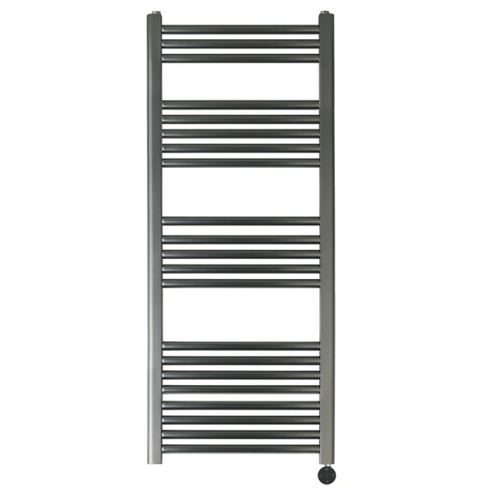 JTP Vos 1200 x 500mm Electric Towel Radiator - Brushed Black - VOSELT12BBL - Envy Bathrooms Ltd
