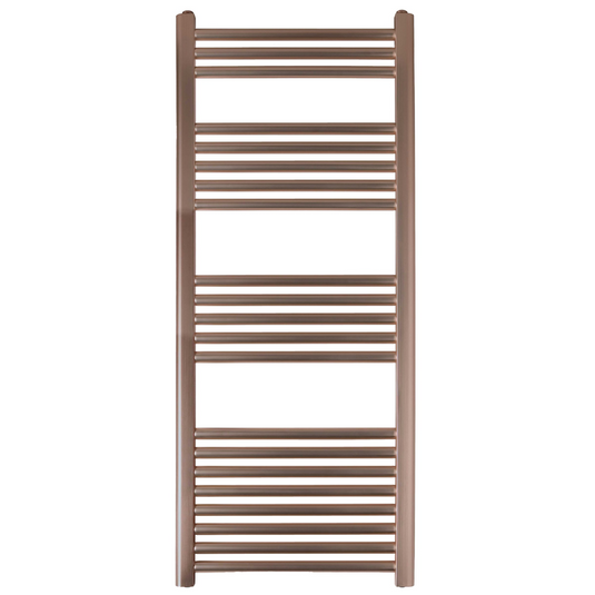 JTP Vos 1200mm x 500mm Straight Heated Towel Rail - Brushed Bronze - VOS1200BRZ - Envy Bathrooms Ltd