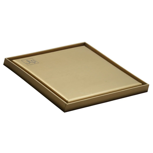 JTP Vos 150mm Elite Wetroom Square Drain - Brushed Brass - EG150BBR - Envy Bathrooms Ltd
