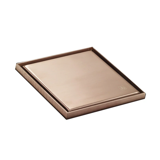 JTP Vos 150mm Elite Wetroom Square Drain - Brushed Bronze - EG150BRZ - Envy Bathrooms Ltd