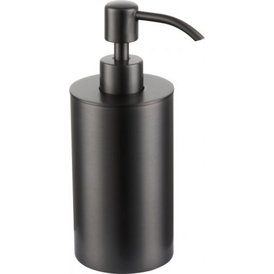 JTP Vos 68mm Round Countertop Soap Dispenser - Brushed Black - 27167BBL - Envy Bathrooms Ltd