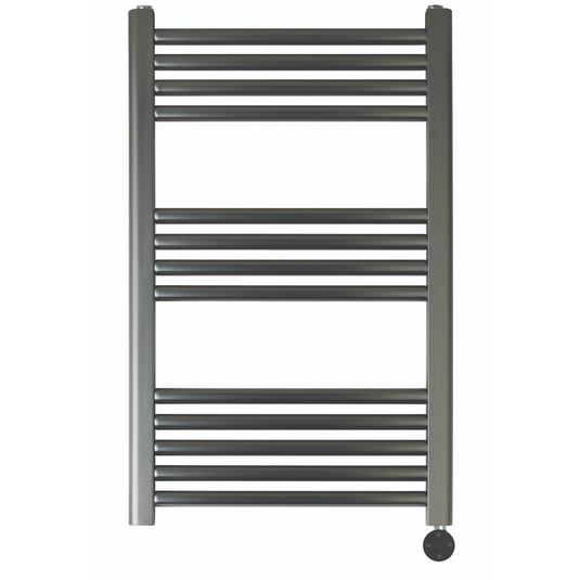 JTP Vos 800 x 500mm Electric Towel Radiator - Brushed Black - VOSELT80BBL - Envy Bathrooms Ltd
