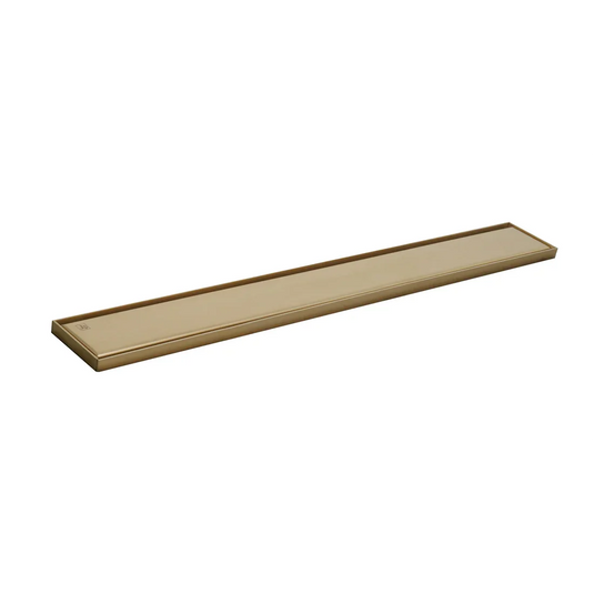 JTP Vos 800mm Elite Wetroom Linear Drain - Brushed Brass - LD800BBR - Envy Bathrooms Ltd