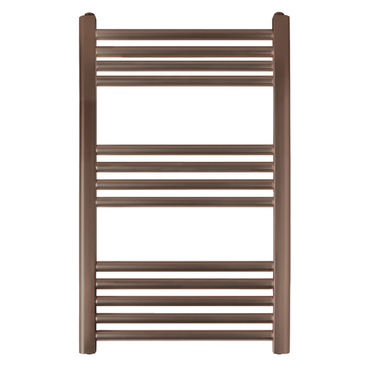 JTP Vos 800mm x 400mm Straight Heated Towel Rail - Brushed Bronze - VOS804BRZ - Envy Bathrooms Ltd