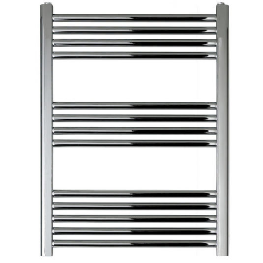 JTP Vos 800mm x 600mm Straight Heated Towel Rail - Chrome - VOS806C - Envy Bathrooms Ltd