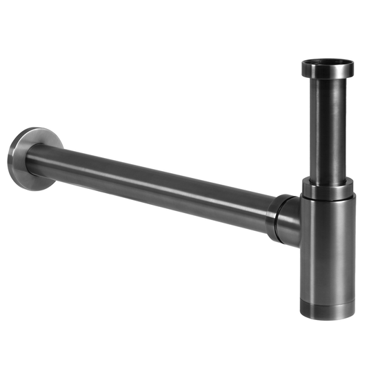 JTP Vos Basin Bottle Trap - Brushed Black - Envy Bathrooms Ltd