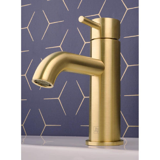 JTP Vos Basin Mixer Tap - Brushed Brass - Envy Bathrooms Ltd