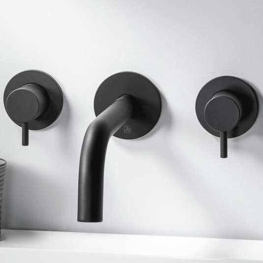 JTP Vos Bath and Basin Spout 200mm Long - Matt Black - Envy Bathrooms Ltd