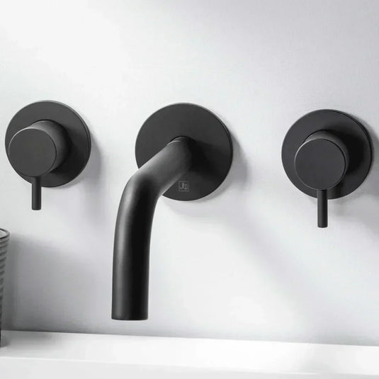 JTP Vos Bath and Basin Spout 200mm Long - Matt Black - Envy Bathrooms Ltd