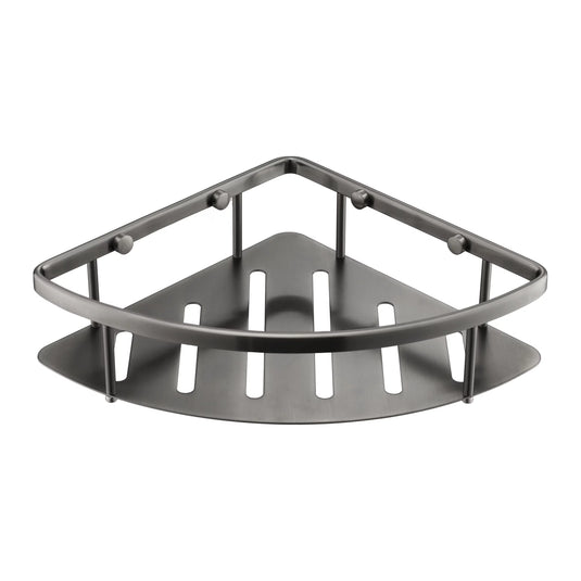 JTP Vos Corner Basket - Brushed Black - 272012BBL - Envy Bathrooms Ltd