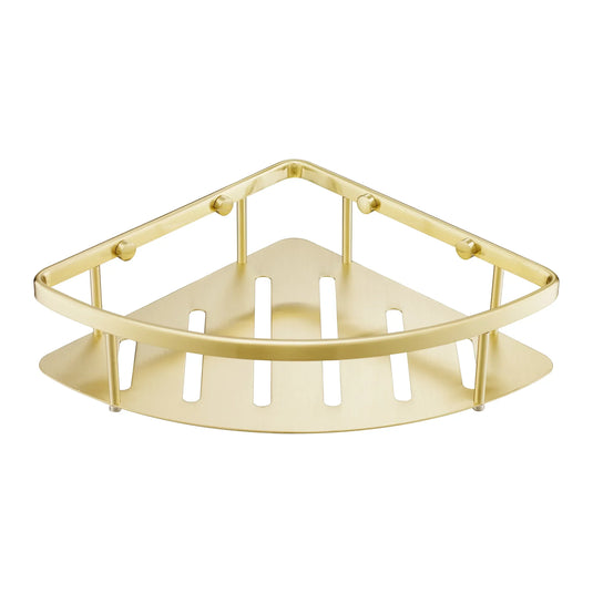 JTP Vos Corner Basket - Brushed Brass - 232012BBR - Envy Bathrooms Ltd