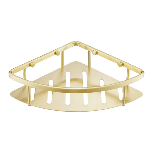 JTP Vos Corner Basket - Brushed Brass - 232012BBR - Envy Bathrooms Ltd