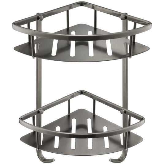 JTP Vos Corner Twin Basket - Brushed Black - 272010BBL - Envy Bathrooms Ltd