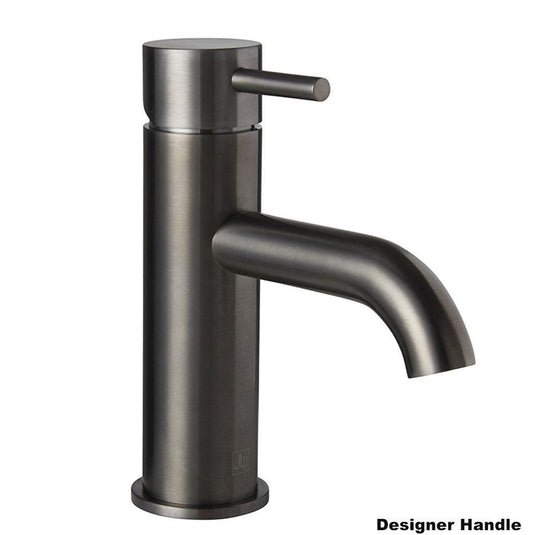 JTP Vos Deck Mounted Single Lever Designer Handle Basin Mixer Tap - Brushed Black - Envy Bathrooms Ltd