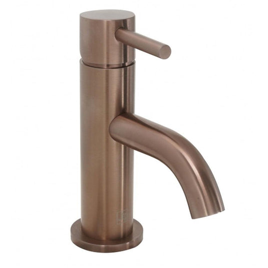 JTP Vos Deck Mounted Single Lever Mini Basin Mixer Tap - Brushed Bronze - Envy Bathrooms Ltd