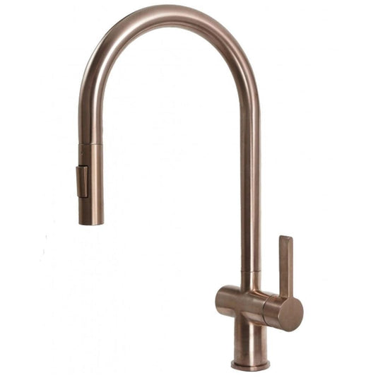 JTP Vos Deck Mounted Single Lever Pull Out Kitchen Sink Mixer Tap - Brushed Bronze - Envy Bathrooms Ltd