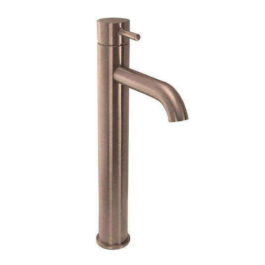 JTP Vos Deck Mounted Single Lever Tall Basin Mixer Tap - Brushed Bronze - Envy Bathrooms Ltd