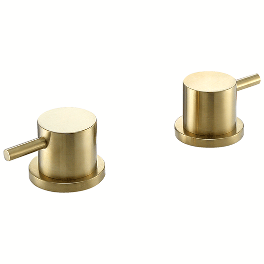 JTP Vos Deck Panel Valves Pair - Brushed Brass - Envy Bathrooms Ltd