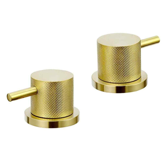 JTP Vos Designer Handle Deck Mounted Panel Valves - Brushed Brass - Envy Bathrooms Ltd