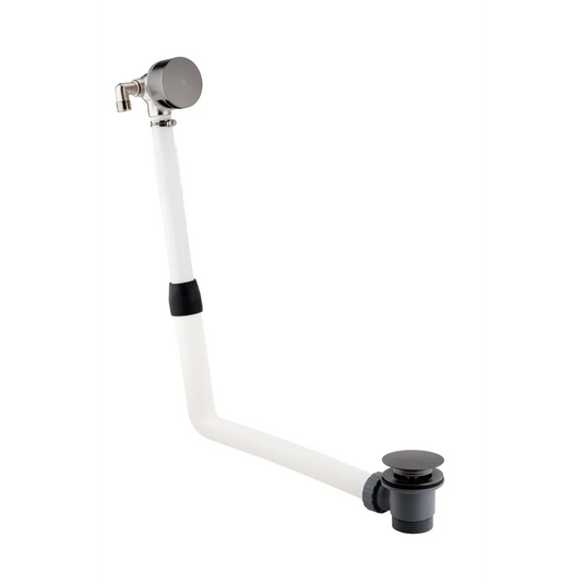 JTP Vos Exofil Bath Filler With Click Clack Waste - Brushed Black - 27809HACCBBL - Envy Bathrooms Ltd