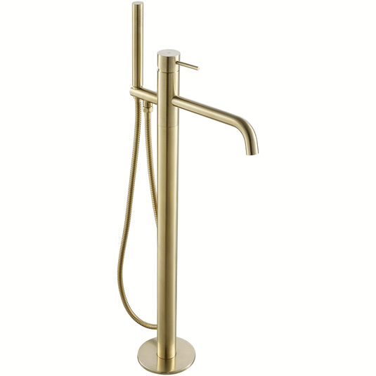 JTP Vos Freestanding Bath Shower Mixer Tap with Kit - Brushed Brass - Envy Bathrooms Ltd