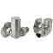 JTP Vos Inox Manual Corner Radiator Valves Pair |  Stainless Steel | IXRVACA