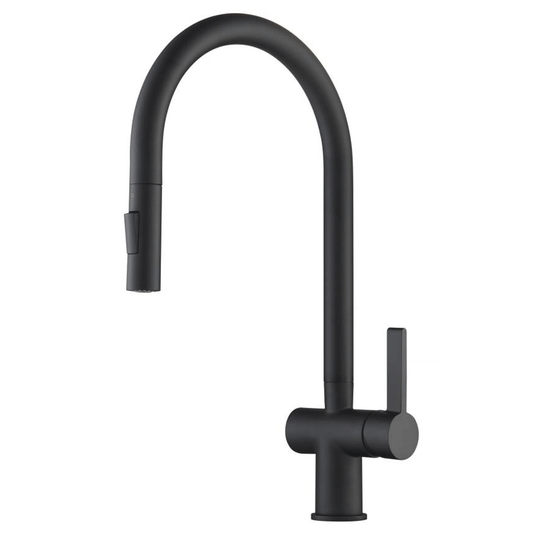 JTP Vos Kitchen Sink Mixer Tap Pull Out Spout - Matt Black - Envy Bathrooms Ltd