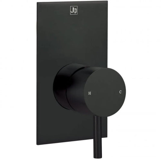 JTP Vos Manual Concealed Shower Valve - Matt Black - Envy Bathrooms Ltd