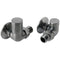JTP Vos Manual Corner Radiator Valves Pair |  Brushed Black | 27RVACABBL