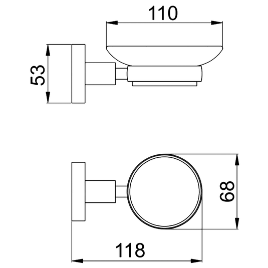 JTP Vos Modern Bathroom Soap Dish - Brushed Brass - Envy Bathrooms Ltd