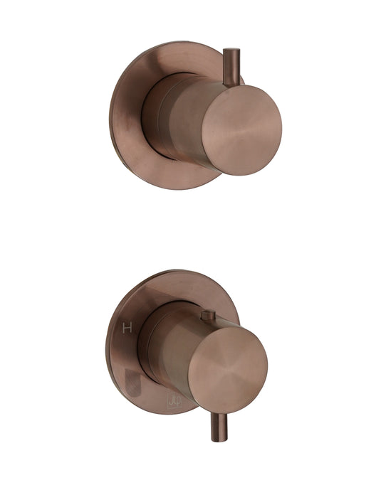 JTP Vos Modular Thermostatic Concealed 2 Outlet Shower Valve - Brushed Bronze - 21771BRZ - Envy Bathrooms Ltd