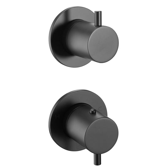 JTP Vos Modular Thermostatic Concealed 2 Outlet Shower Valve - Matt Black - 28771MB - Envy Bathrooms Ltd