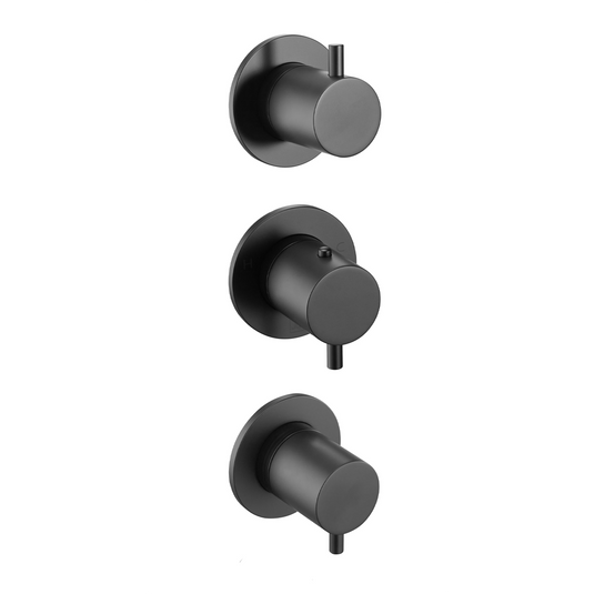 JTP Vos Modular Thermostatic Concealed 2 Outlet Shower Valve - Matt Black - 28790MB - Envy Bathrooms Ltd