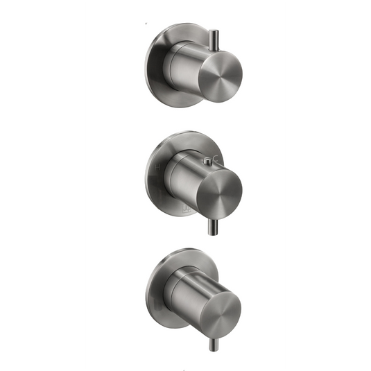 JTP Vos Modular Thermostatic Concealed 3 Outlet Shower Valve - Brushed Black - 27791BBL - Envy Bathrooms Ltd