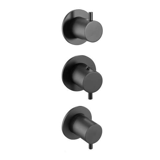 JTP Vos Modular Thermostatic Concealed 3 Outlet Shower Valve - Matt Black - 28791MB - Envy Bathrooms Ltd