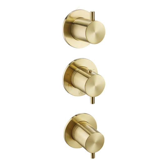 JTP Vos Modular Thermostatic Concealed 3 Outlet Shower Valve - Brushed Brass - 23791BBR - Envy Bathrooms Ltd