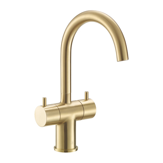 JTP VOS Mono Basin Mixer Swivel Spout Brushed Brass | 23148BBR - Envy Bathrooms Ltd