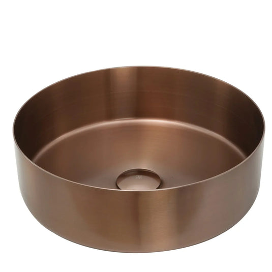 JTP Vos Round Countertop Basin Inc. Waste - Brushed Bronze - 21CTR360BRZ - Envy Bathrooms Ltd