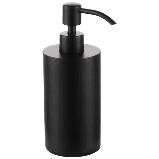 JTP Vos Round Countertop Soap Dispenser 68mm Wide - Matt Black - Envy Bathrooms Ltd