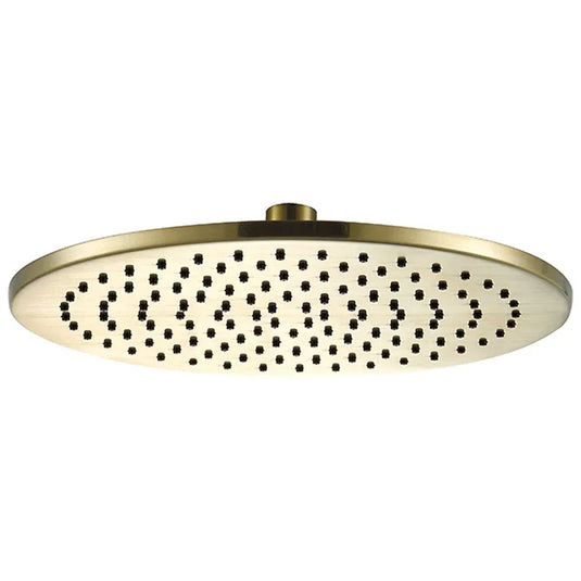 JTP Vos Round Fixed Shower Head 250mm Diameter - Brushed Brass - Envy Bathrooms Ltd