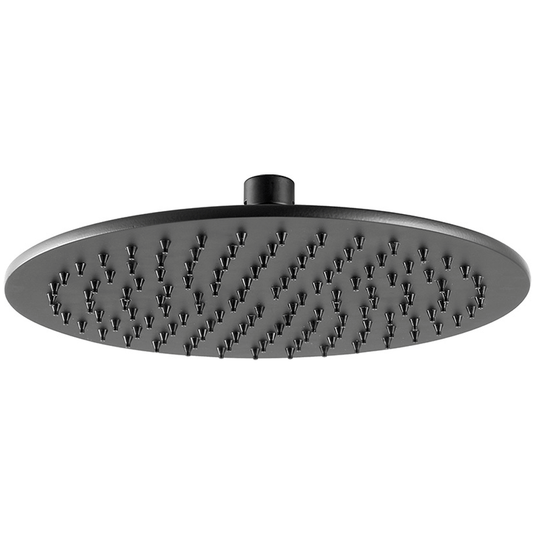 JTP Vos Round Fixed Shower Head 300mm Diameter - Matt Black - Envy Bathrooms Ltd