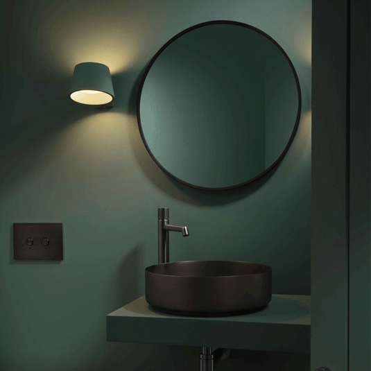 JTP Vos Round LED Illuminated Bathroom Mirror 600mm Wide - Matt Black - Envy Bathrooms Ltd