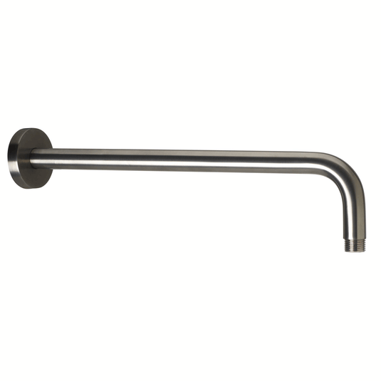 JTP Vos Round Wall Mounted Shower Arm 400mm Long - Brushed Black - Envy Bathrooms Ltd